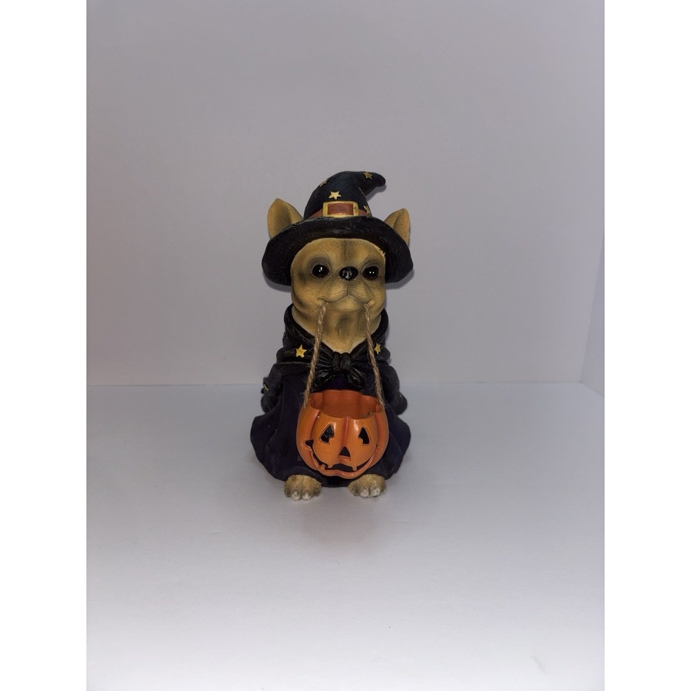 Cracker Barrel Trick‎ Or Treat Chihuahua Halloween Dog Figurine Pumpkin w/Box